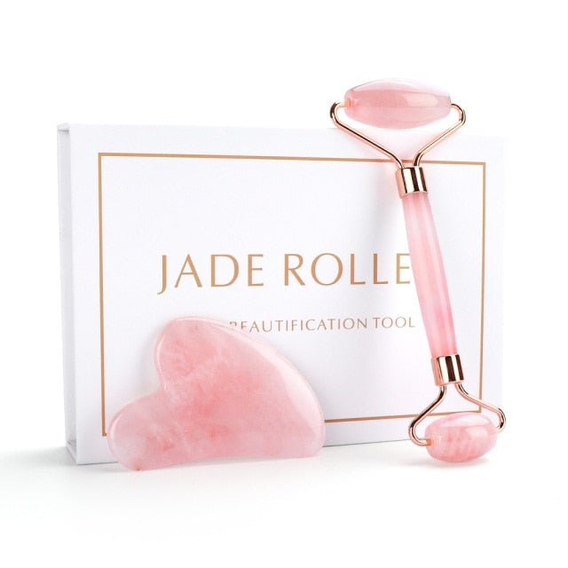 Natural Rose Quartz Jade Roller