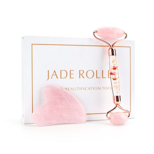 Natural Rose Quartz Jade Roller