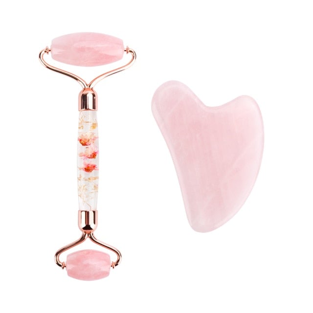 Natural Rose Quartz Jade Roller