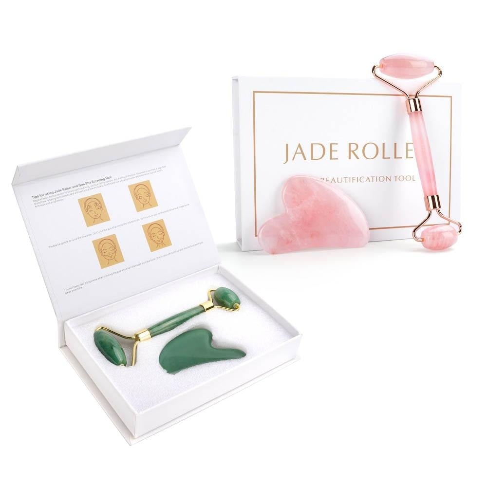 Natural Rose Quartz Jade Roller