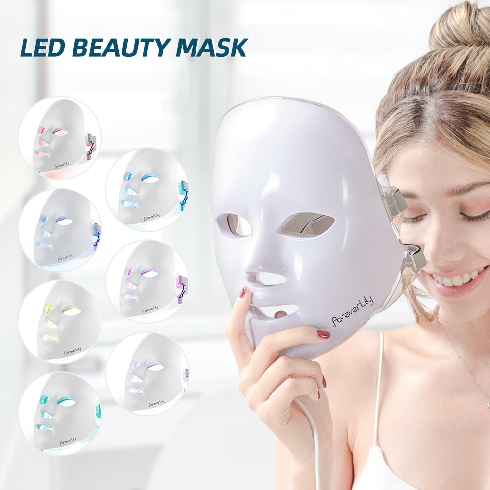 LED Facial Mask Light Therapy Device